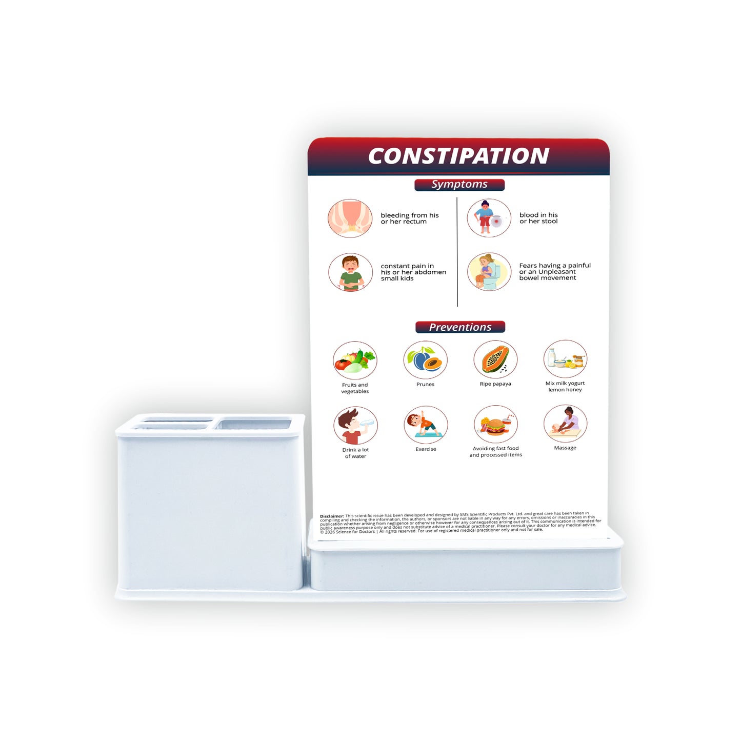 Smart - 3 Slides Write & Wipe With Stationary Stand - Fecal Impaction