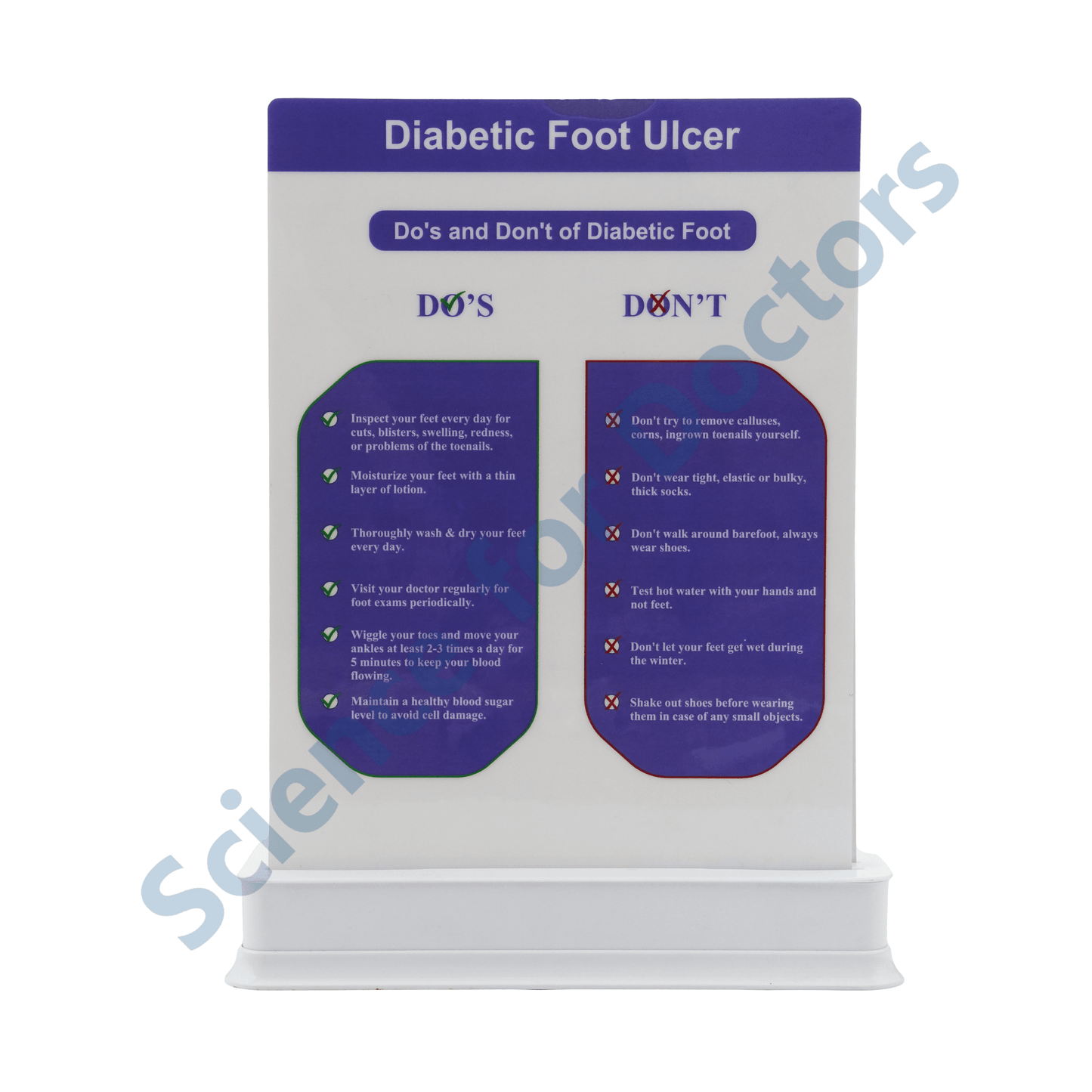 Diabetic Foot Ulcer: 2 Slides Patient Leaflet Tray