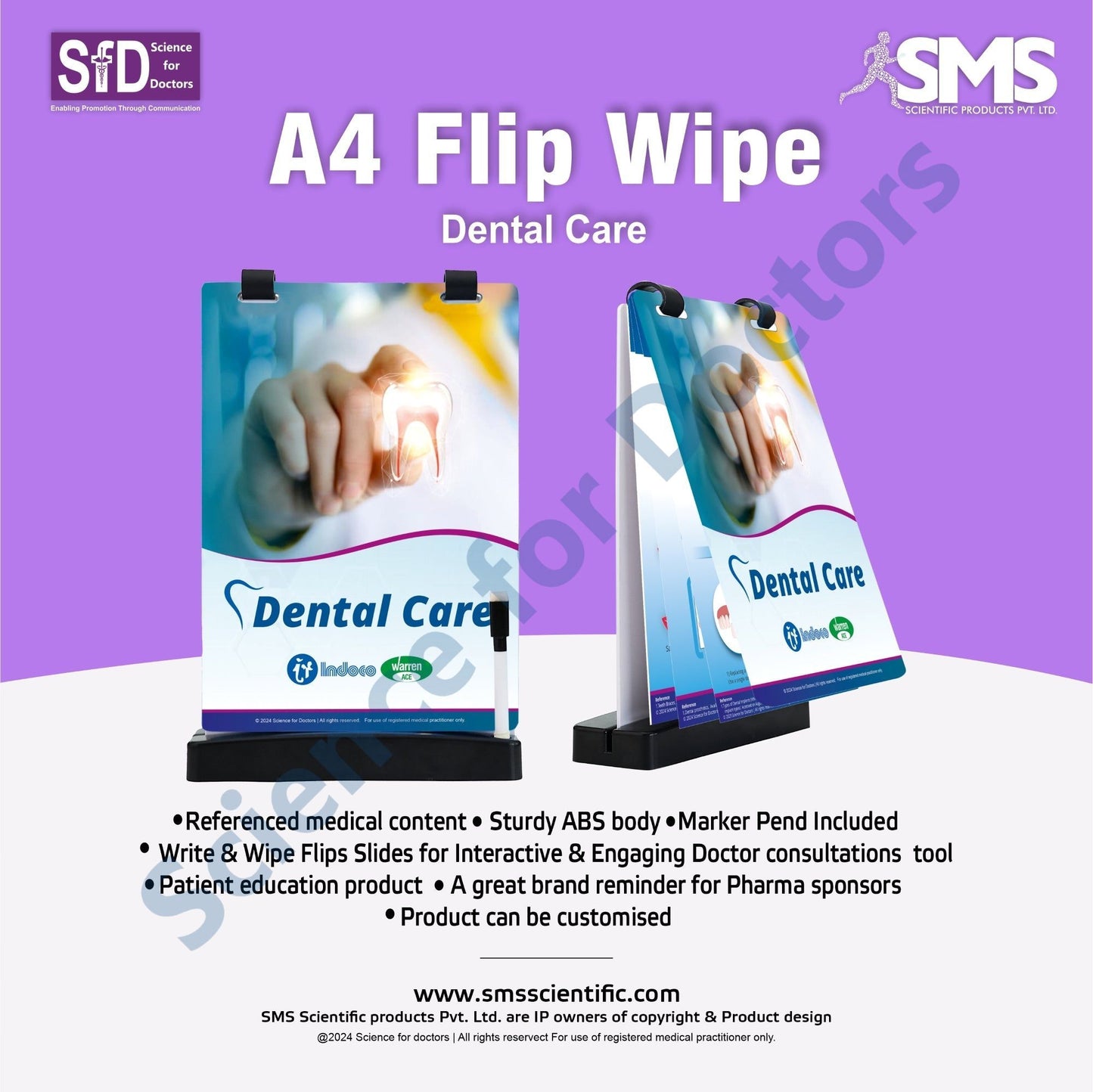 Dental Care: A4 Flip Wipe