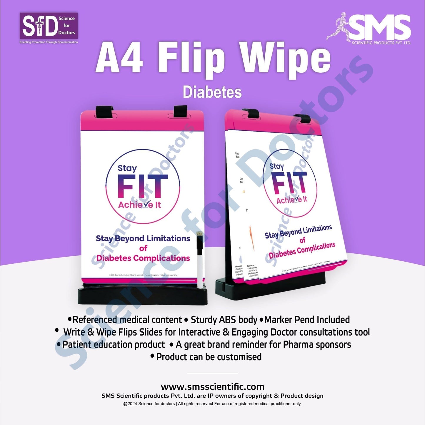 Diabetes: A4 Flip Wipe