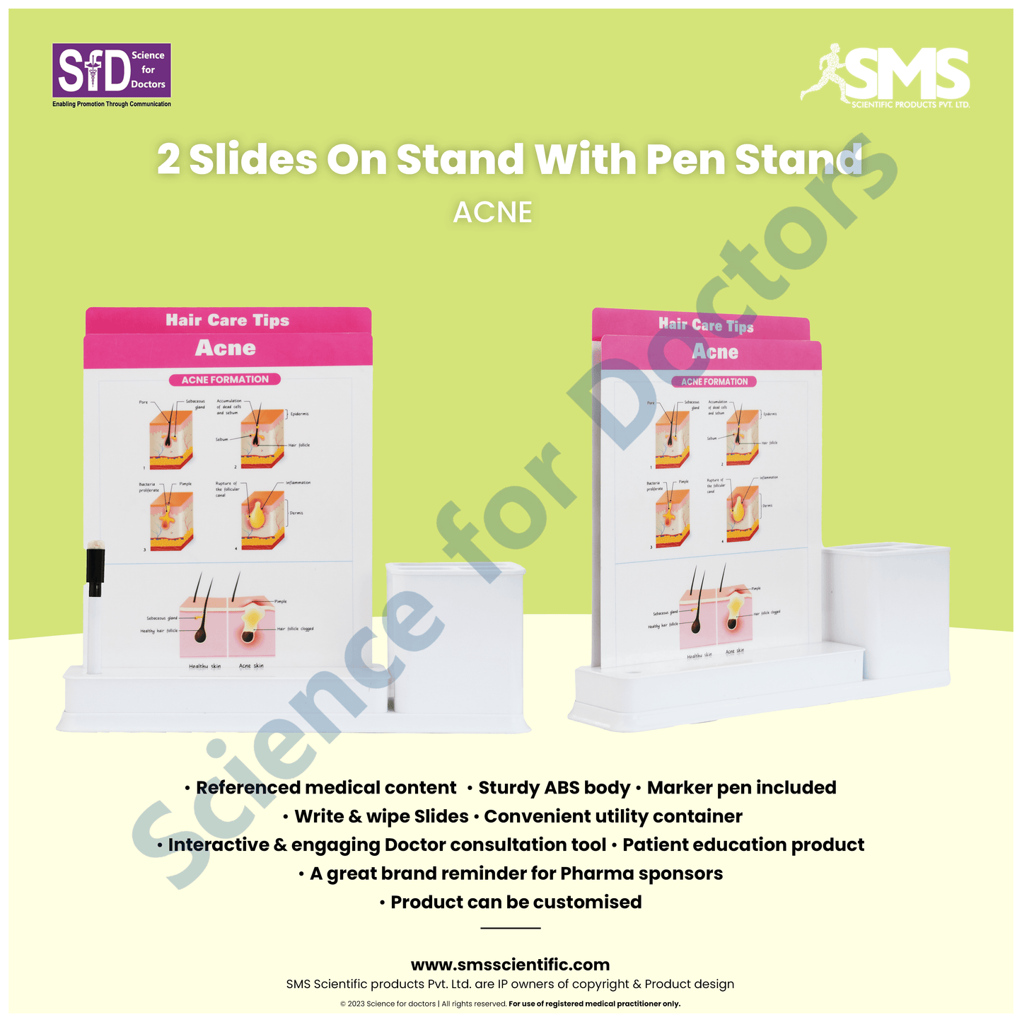 Acne: 2 slide on stand with Stationary stand