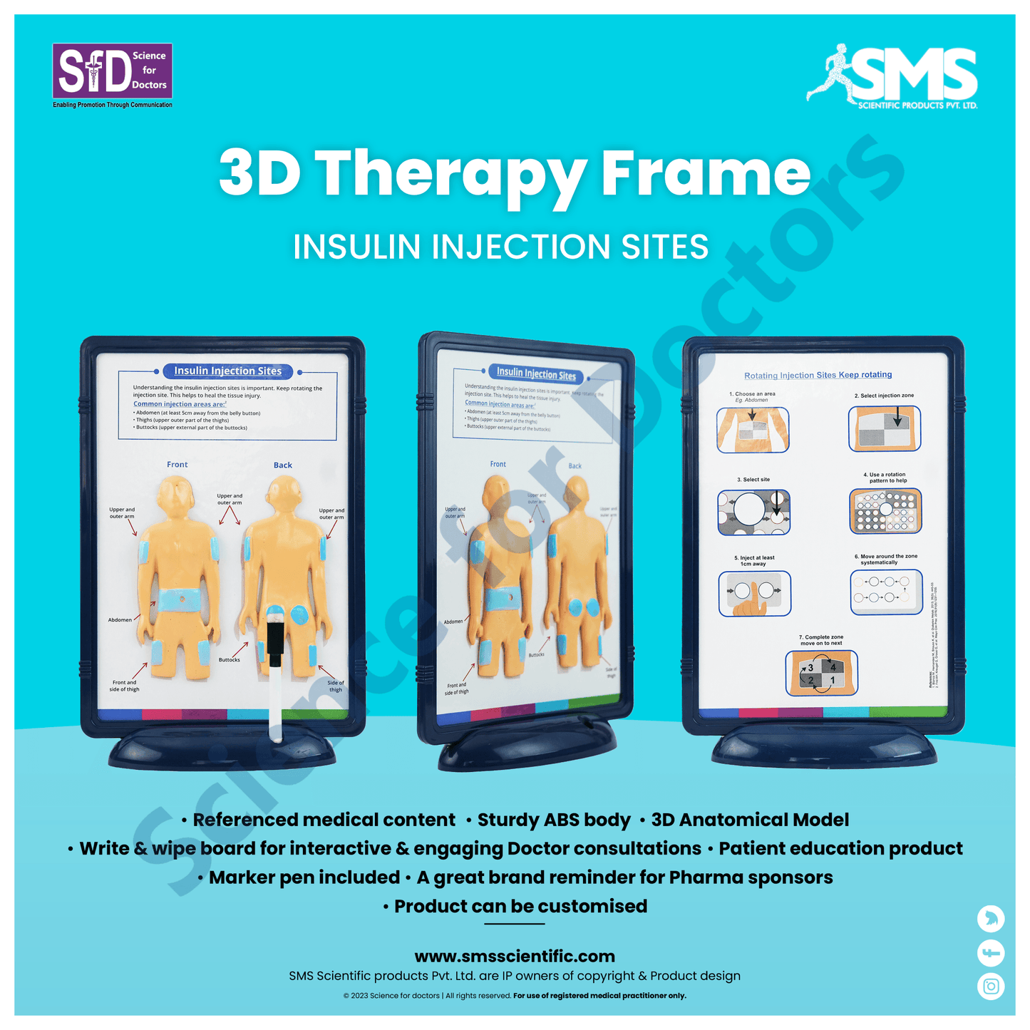 Insulin Injection Sites: 3D Therapy Frame