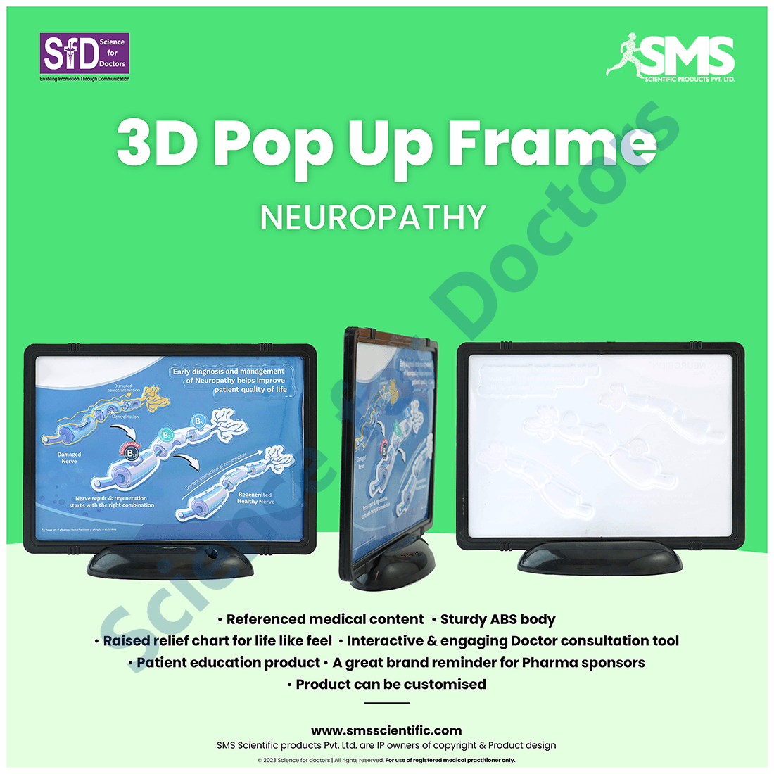 Neuropathy: 3D Pop Up Frame* (300 MOQ)