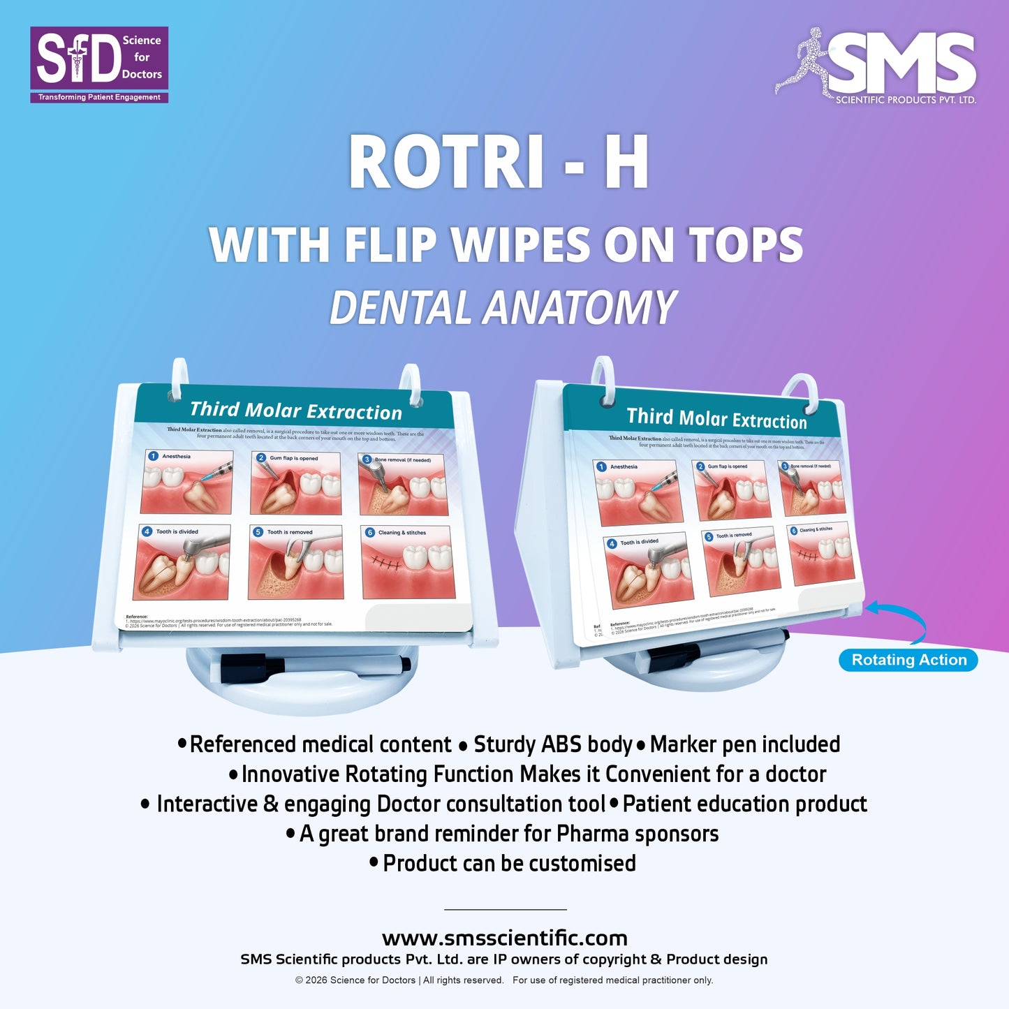 ROTRI - H WITH FLIP WIPES ON TOPS  - Dental Anatomy