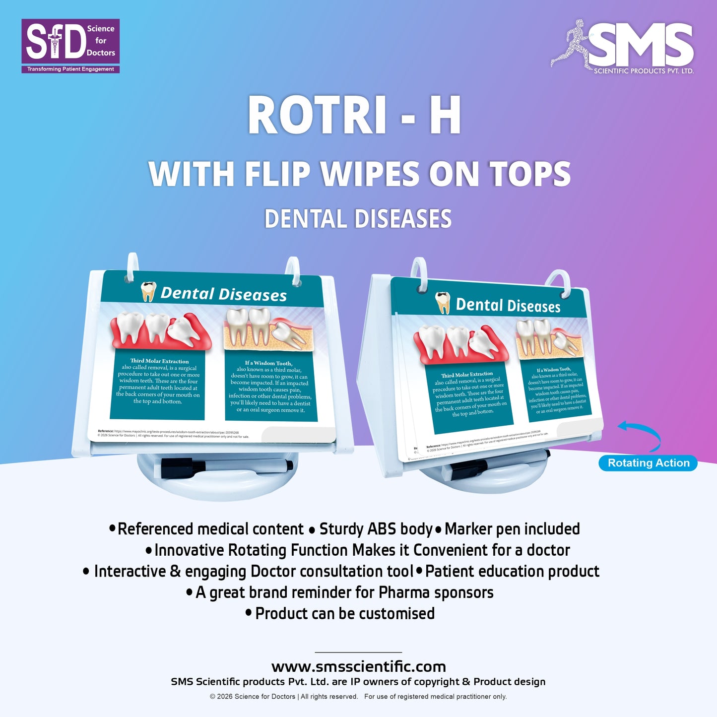 ROTRI - H WITH FLIP WIPES ON TOPS  - Dental Diseases