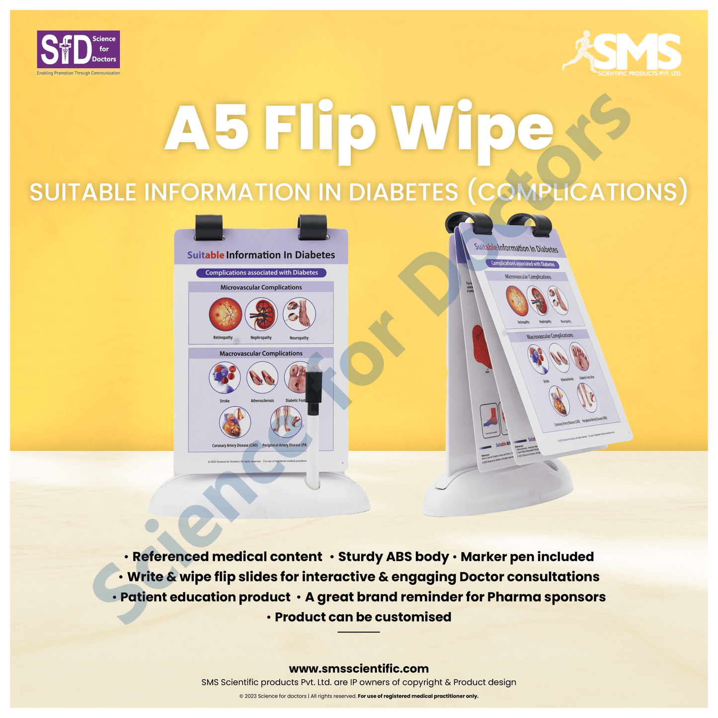 Suitable Information In Diabetes (Complications): A5 Flip Wipe